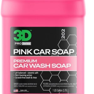 Pink Car Soap ?C 1 Gallon |Ph Neutral Car Wash Soap with High Suds & Cherry Scent | Scratch-Free, High Gloss Shine | Safe on Wax & Sealants | Weekly Car Care
