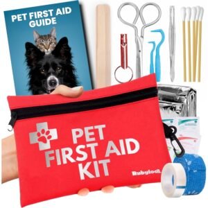 Dog First Aid Kit | 19 Piece Pet Emergency Travel Kit for Cats & Dogs