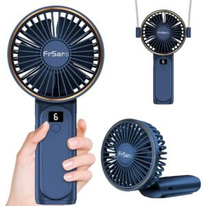 Bedside Fans Mini Fan Outdoor Portable Desktop Fan with Night Light High Wind Silent Charging Small Fan Portable Fans Small Fans Table Fans Fans Blue