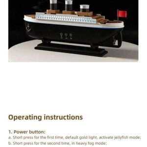 Titanic Ship Model Decoration Air Humidifier 250Ml Essential Oil Diffuser Jellyfish Smoke Ring Spray Aroma Diffuser for Home