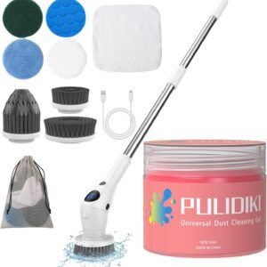 Universal Cleaning Gel, Electric Spin Scrubber for Cleaning Home, Office, Car
